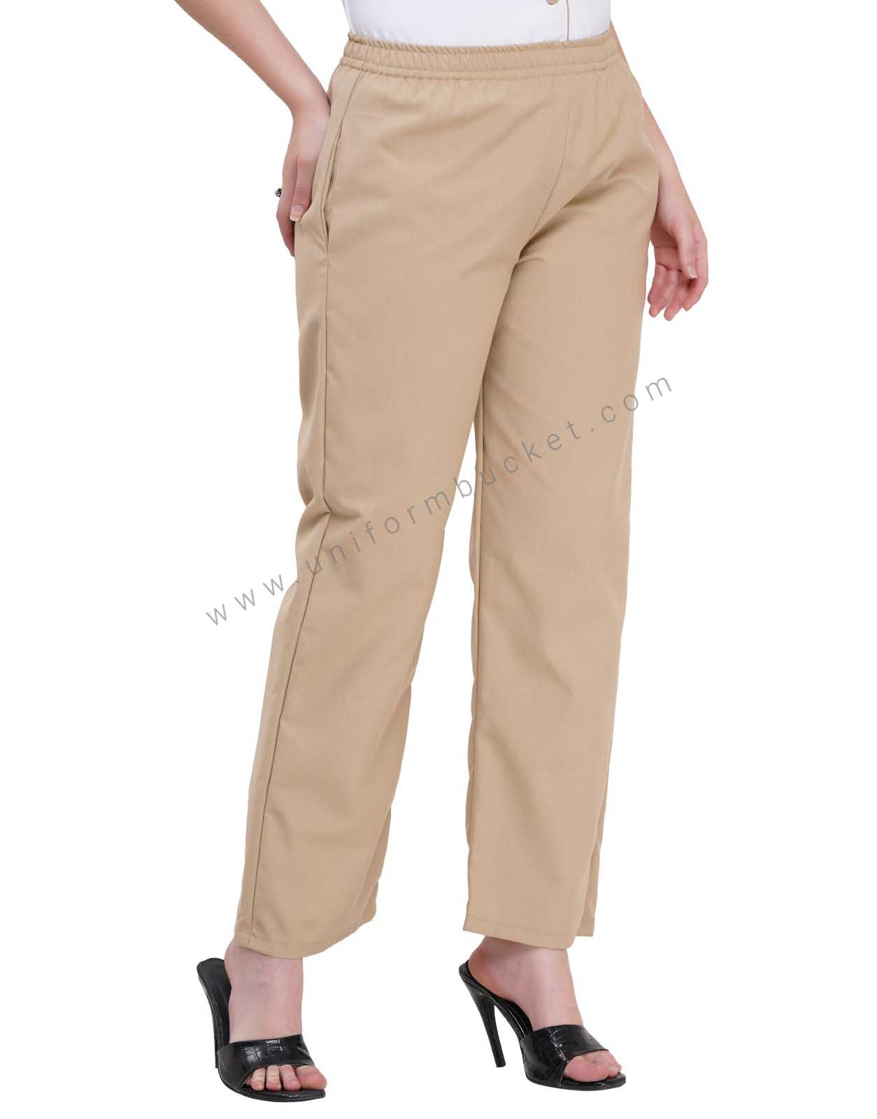 FEMALE FULL ELASTIC  BEIGE LOOSE PAJAMA thumbnail 5